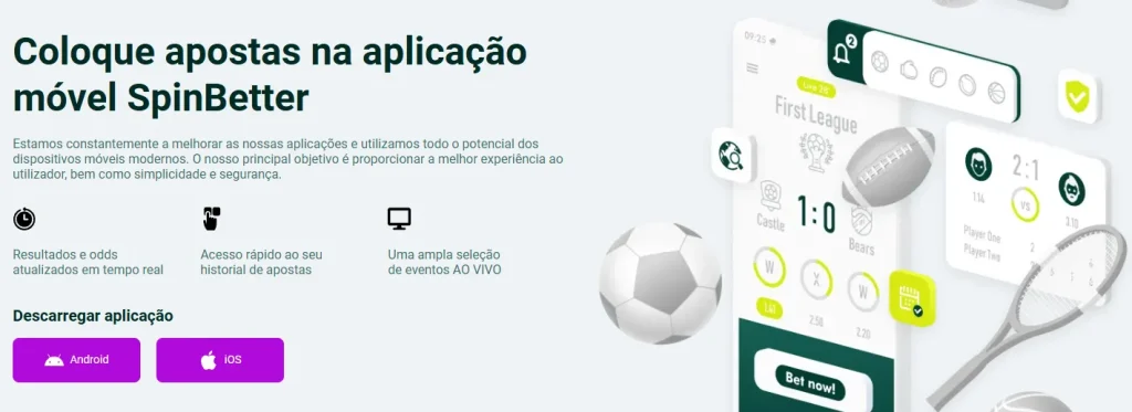 Spinbetter download – Aplicação móvel para Android e iOS